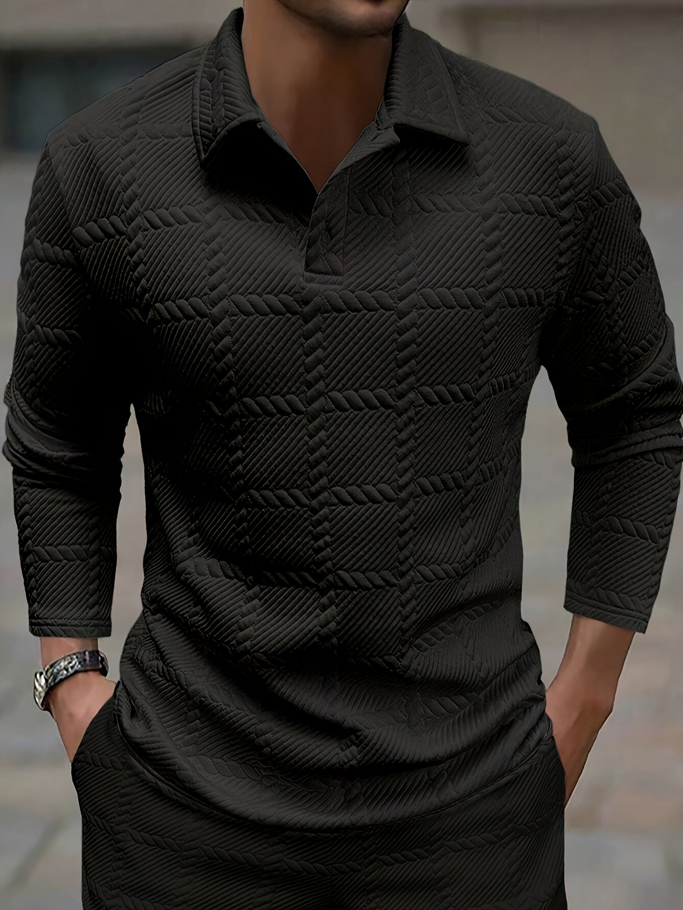 Aris – Jacquard Polohemd