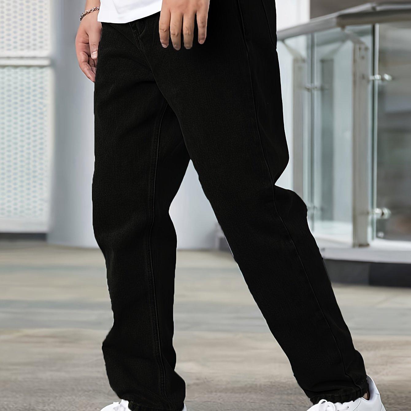 Elio – Klassische Straight Fit Jeans in Washed Blue