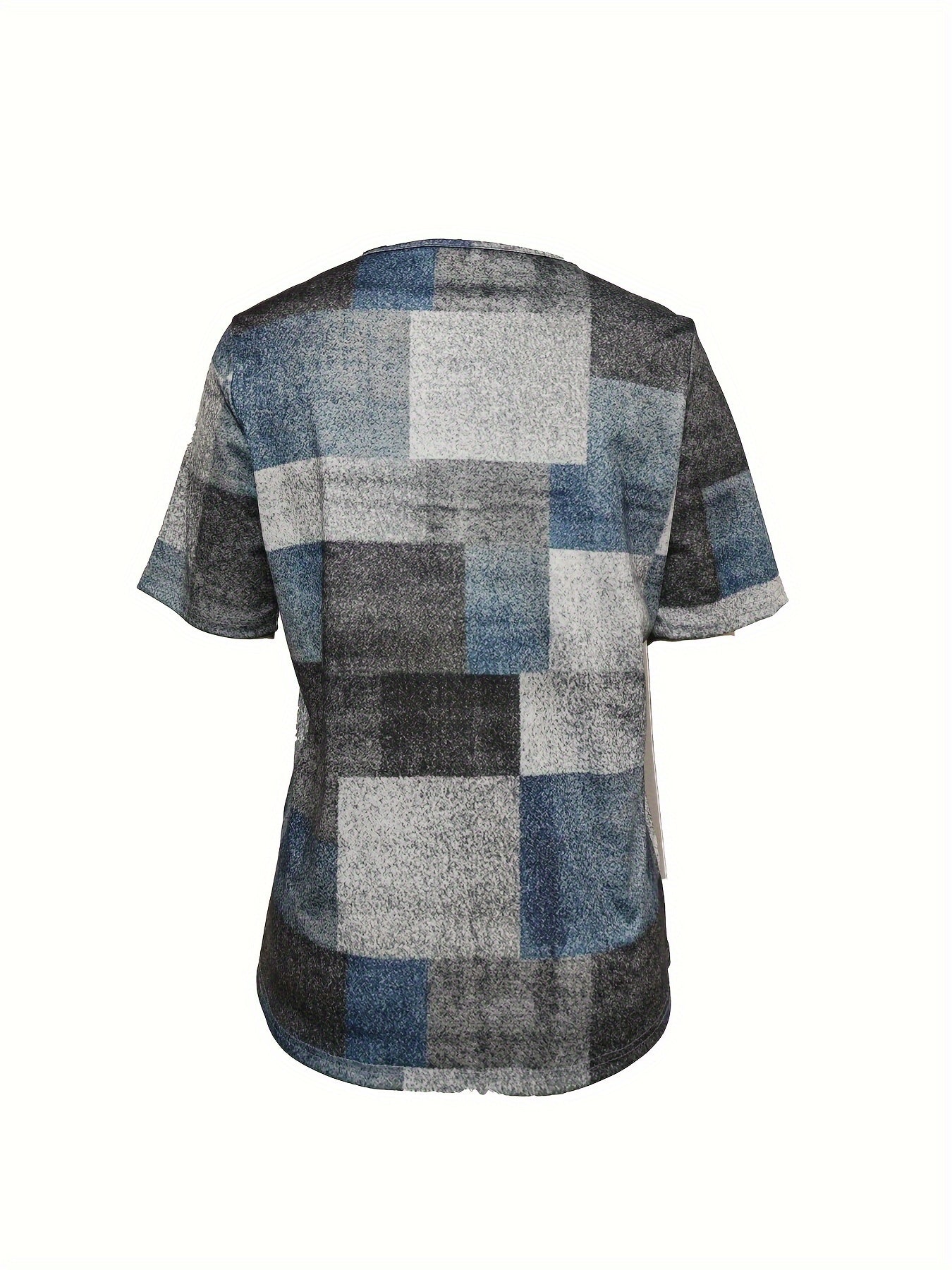 Elena – Kariertes Henley-Tee