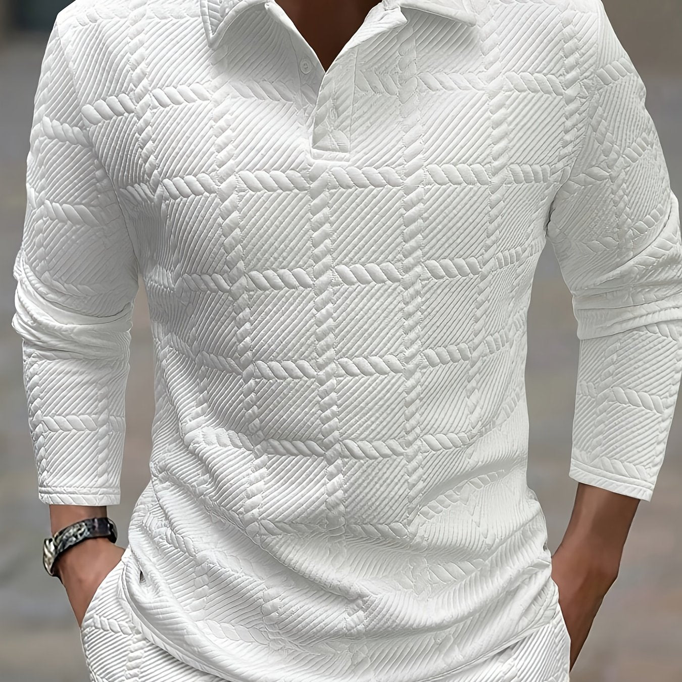 Aris – Jacquard Polohemd