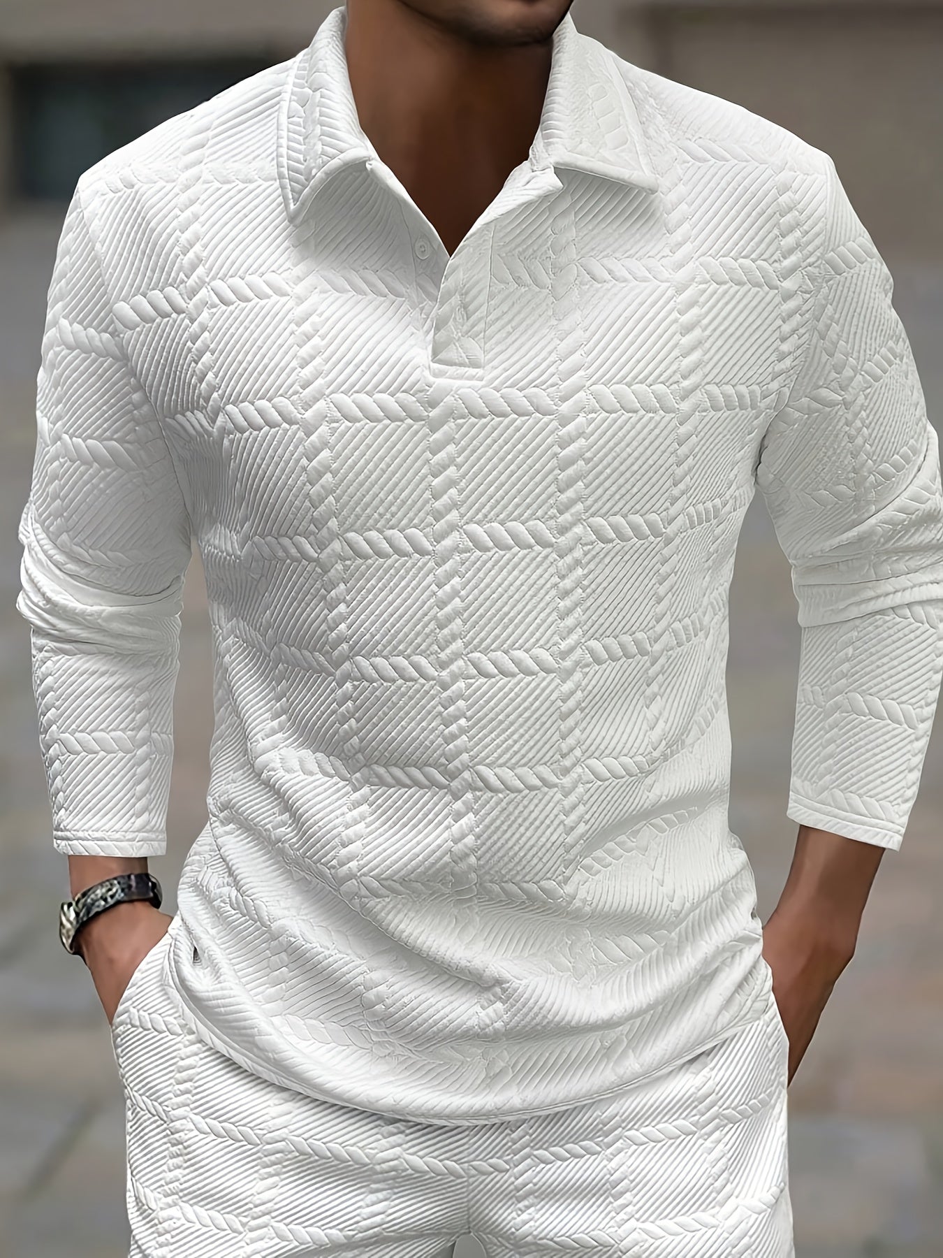 Aris – Jacquard Polohemd