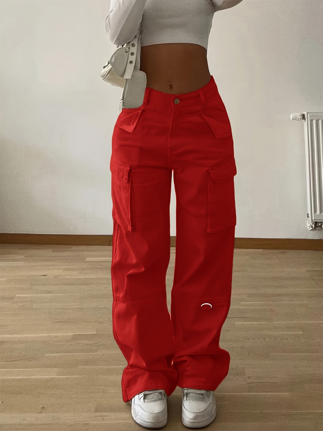 Rania – Cargo Hose in Rosa mit Funktionstaschen