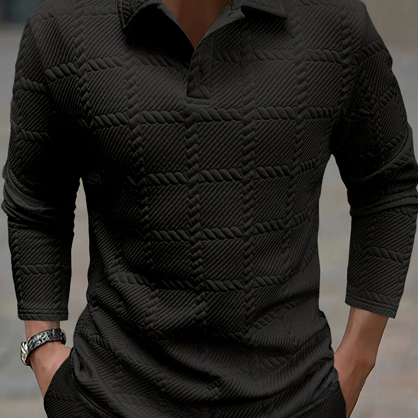 Aris – Jacquard Polohemd