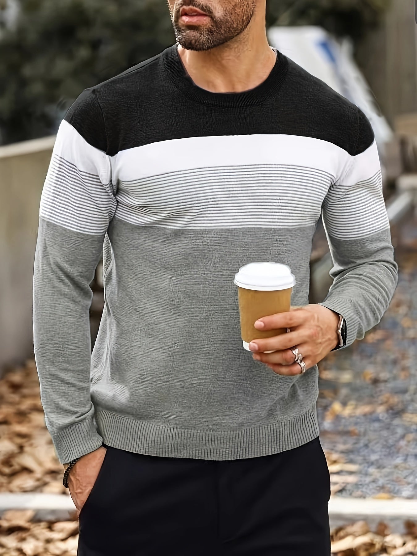 Enzo – Strickpullover mit Streifen-Design