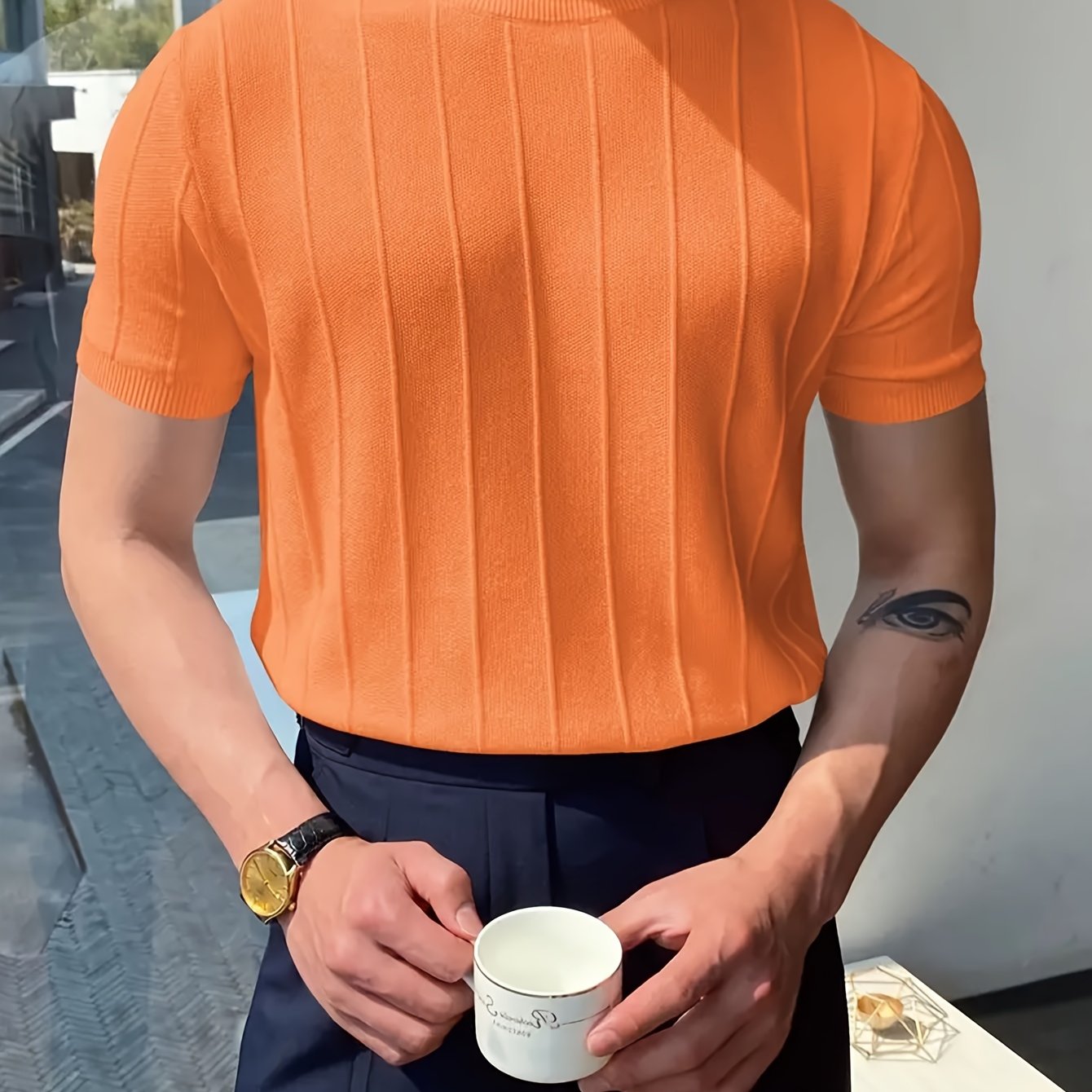 Nerio – Sommerpullover mit Rundhalsausschnitt in Olivgrün