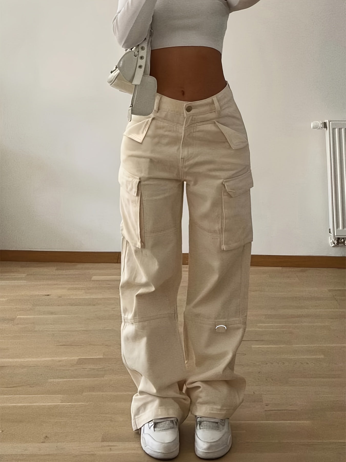 Rania – Cargo Hose in Rosa mit Funktionstaschen