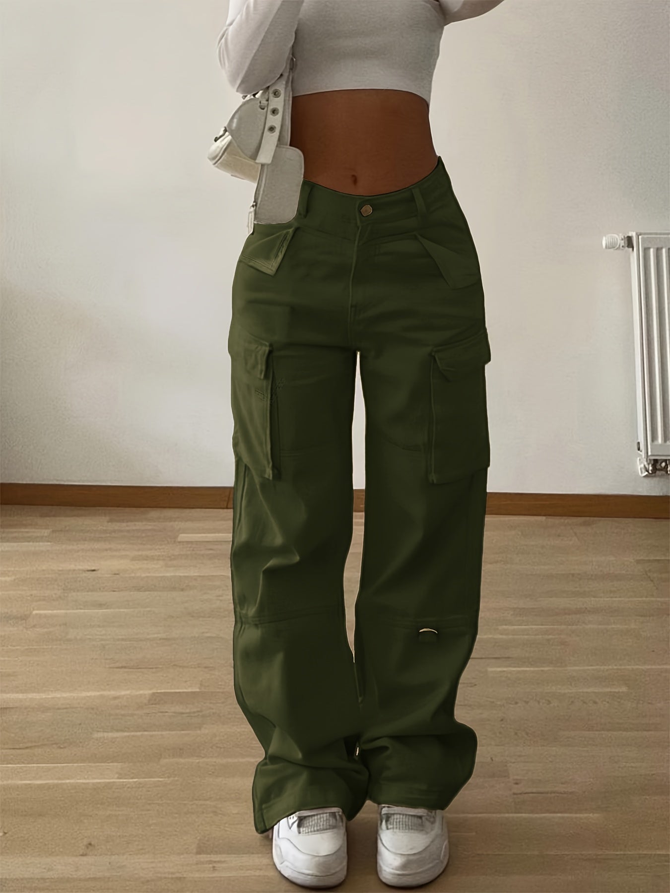 Rania – Cargo Hose in Rosa mit Funktionstaschen