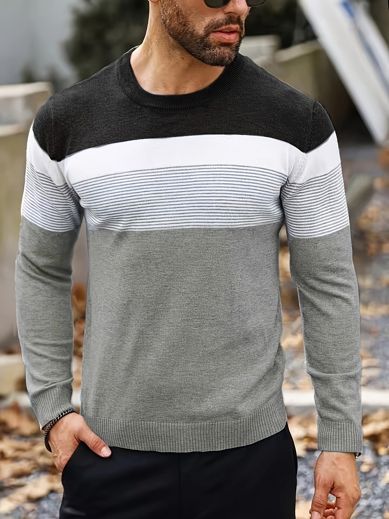 Enzo – Strickpullover mit Streifen-Design