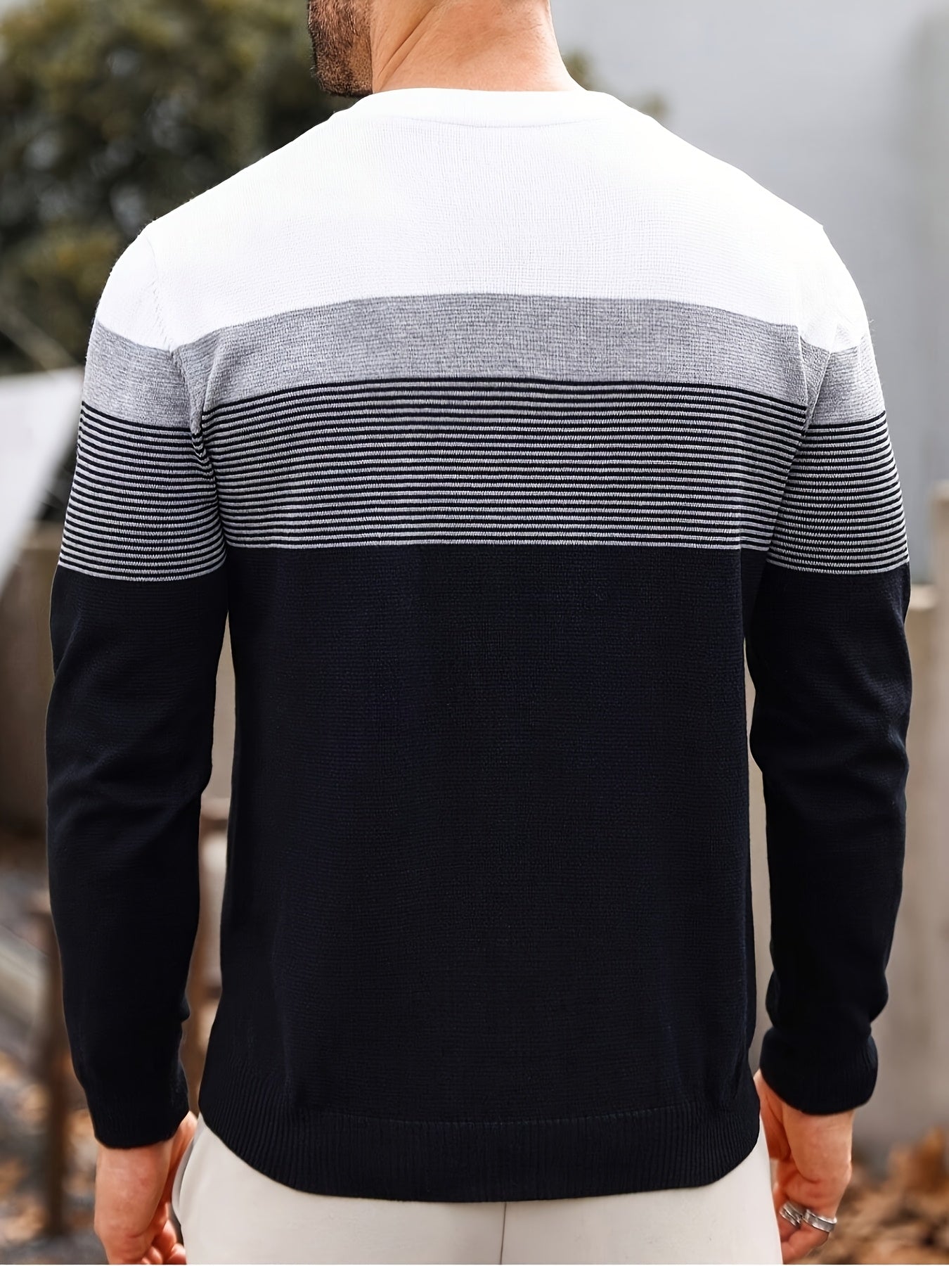 Enzo – Strickpullover mit Streifen-Design