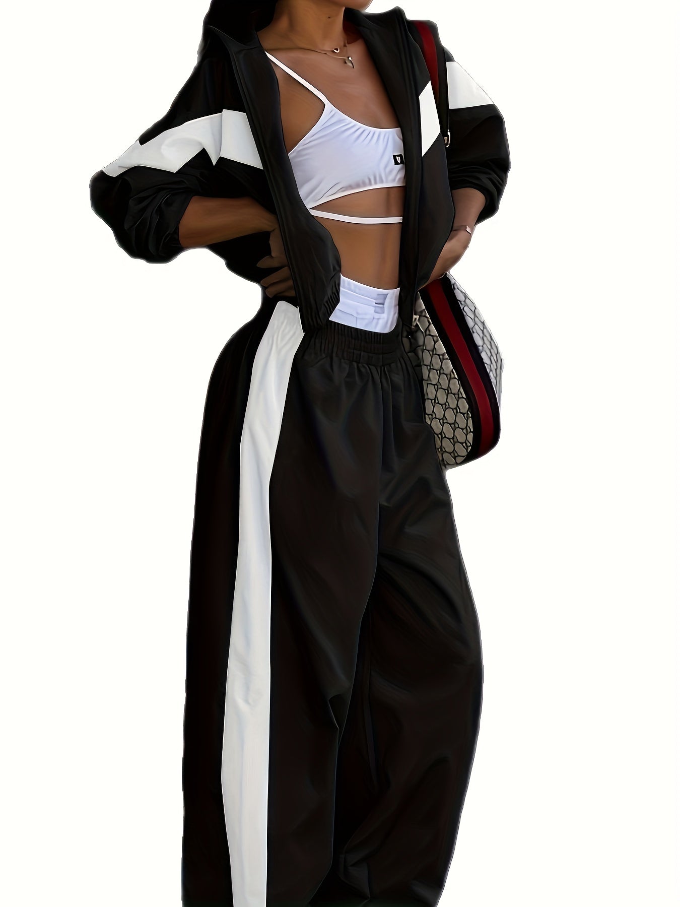Liora – Farbkontrast Set mit Top & Hose