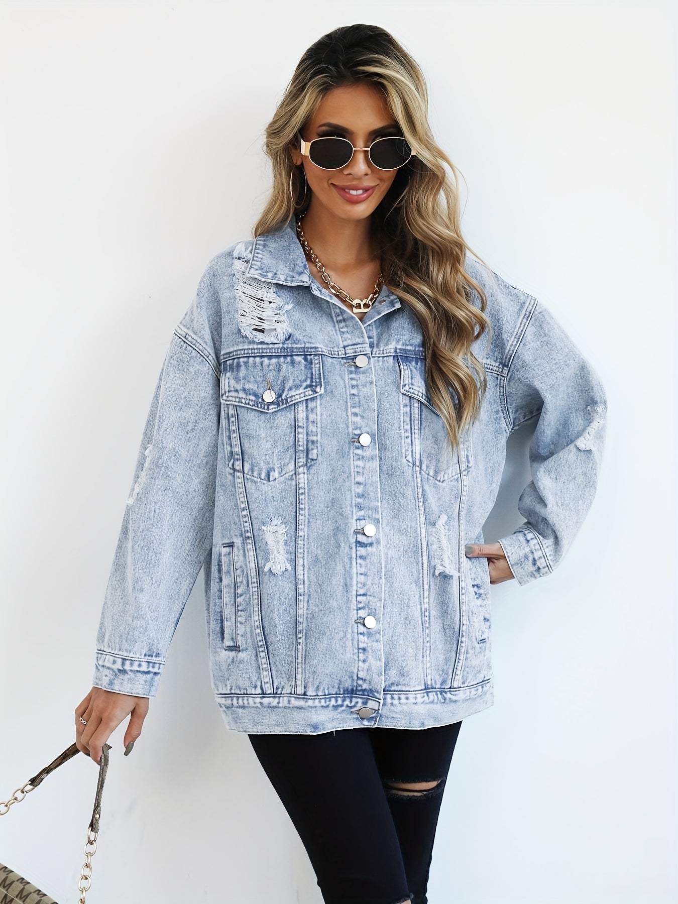 Maria – Oversize Denim Jacke