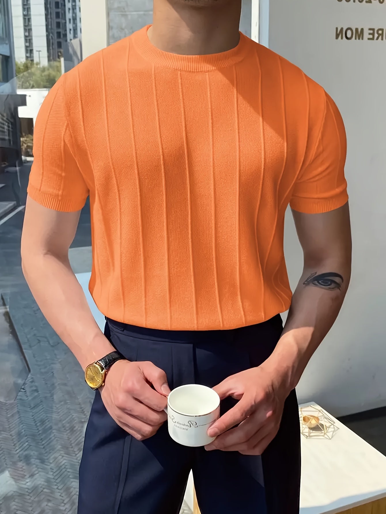 Nerio – Sommerpullover mit Rundhalsausschnitt in Olivgrün