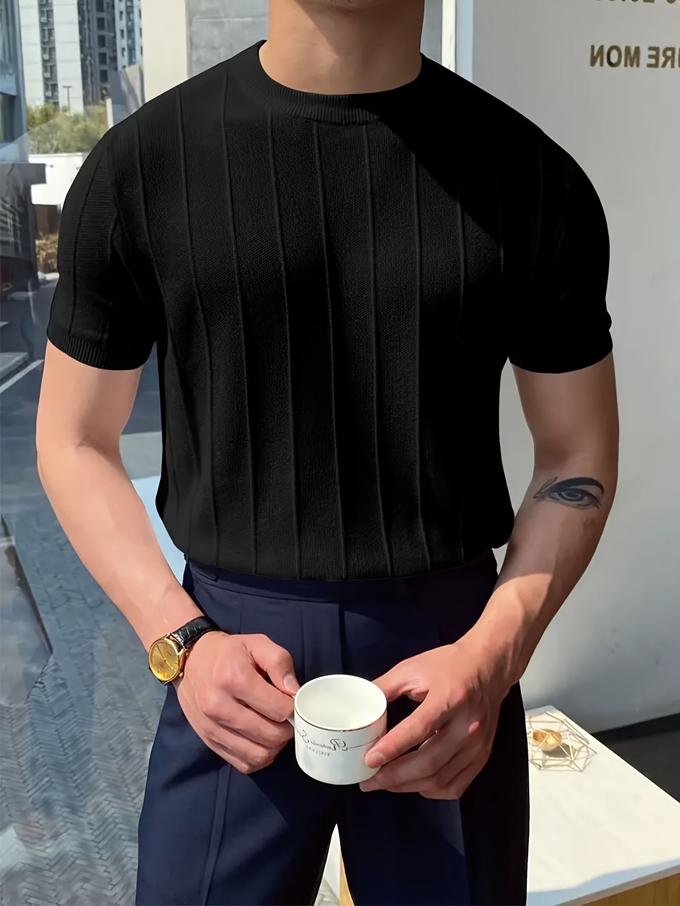 Nerio – Sommerpullover mit Rundhalsausschnitt in Olivgrün
