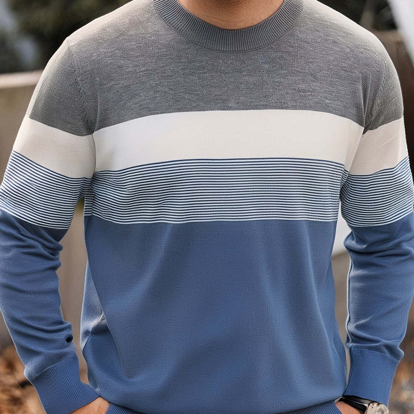 Enzo – Strickpullover mit Streifen-Design