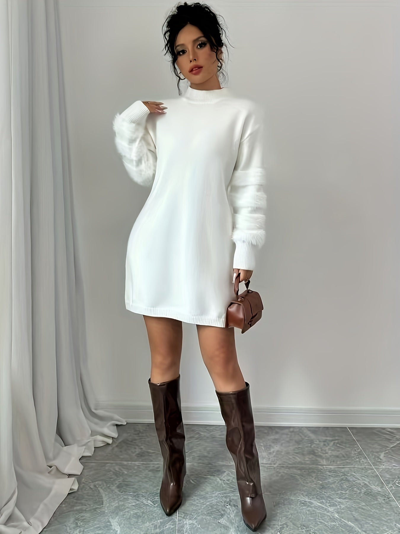 Aurora – Hochhals Bodycon Midikleid