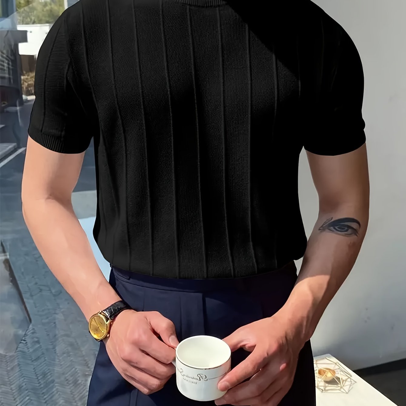Nerio – Sommerpullover mit Rundhalsausschnitt in Olivgrün
