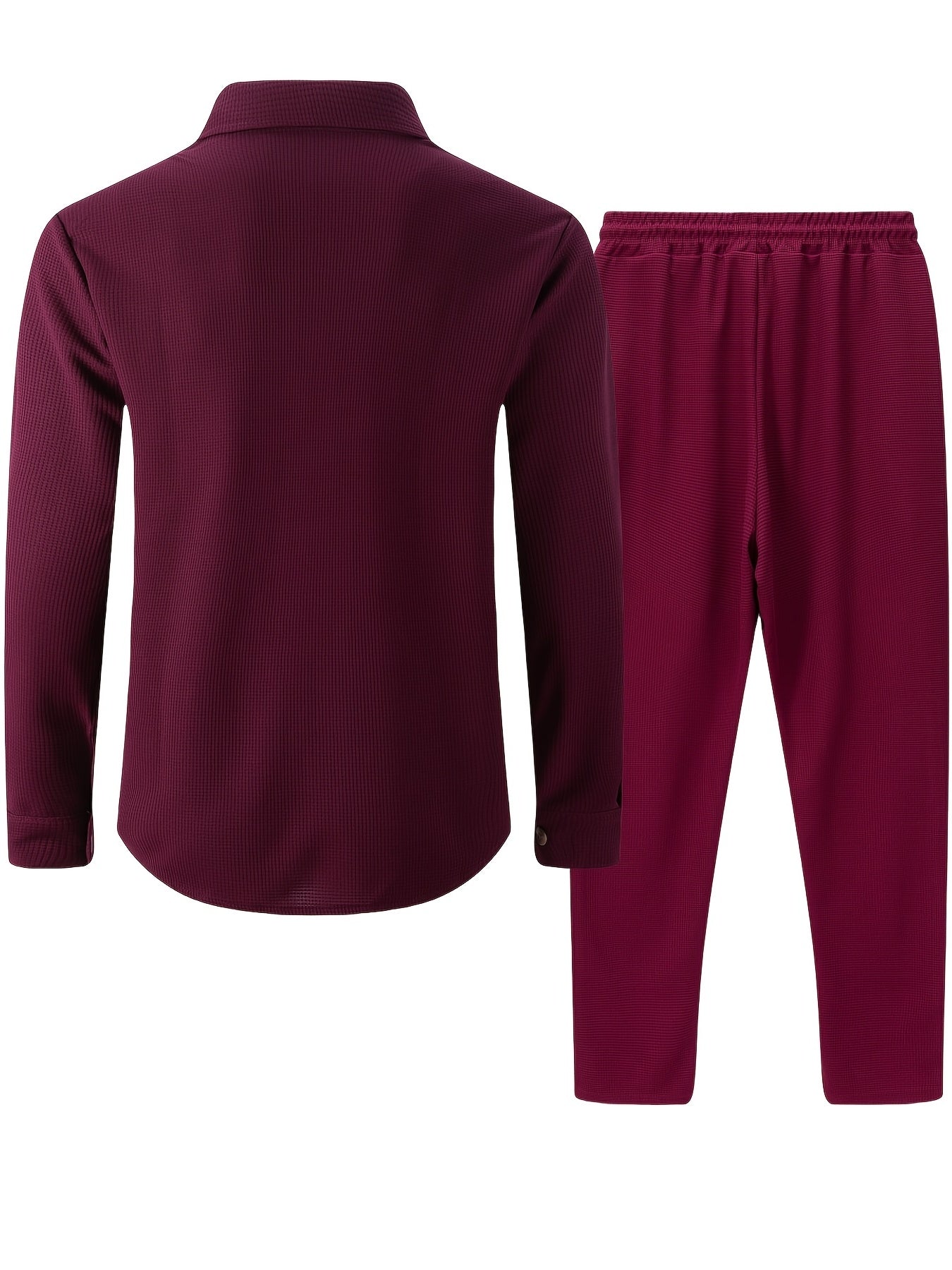 Milan – Casual Waffelstrick Set mit Hemd & Hose