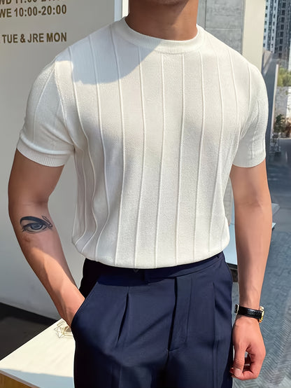Nerio – Sommerpullover mit Rundhalsausschnitt in Olivgrün
