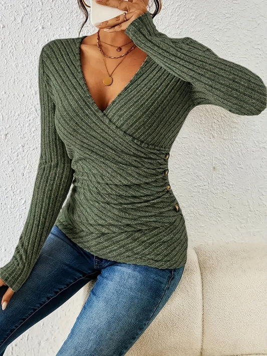 Celeste - Gerippter Wickel-Top