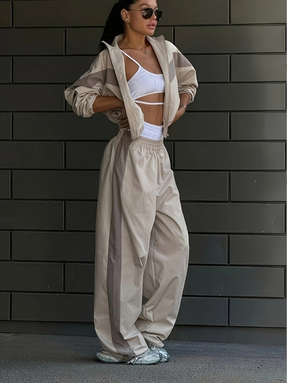 Liora – Farbkontrast Set mit Top & Hose