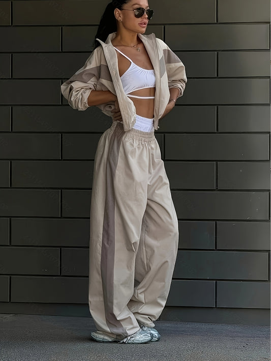 Liora – Farbkontrast Set mit Top & Hose