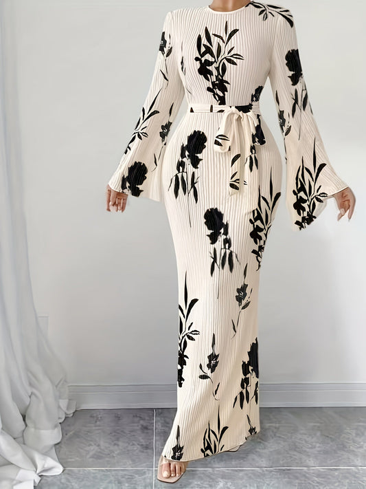 Diana – Geknöpftes Maxi-Kleid mit Gürtel