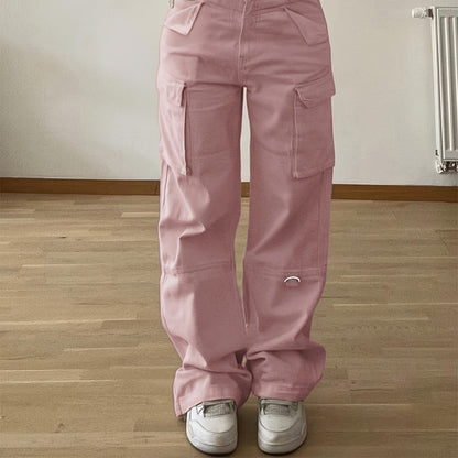 Rania – Cargo Hose in Rosa mit Funktionstaschen