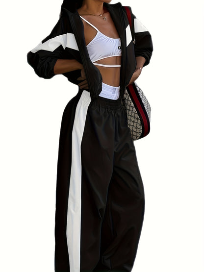 Liora – Farbkontrast Set mit Top & Hose