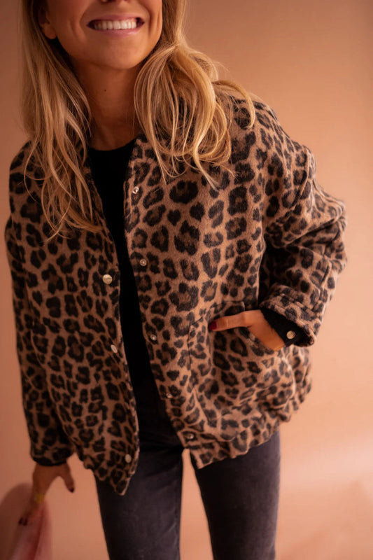 Leona – Leopard Bomberjacke