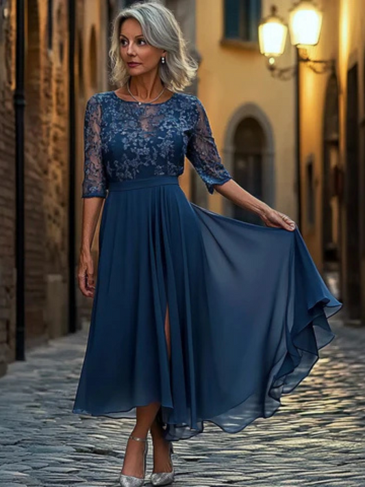 Margherita – Fließendes Midikleid mit Blumenmuster