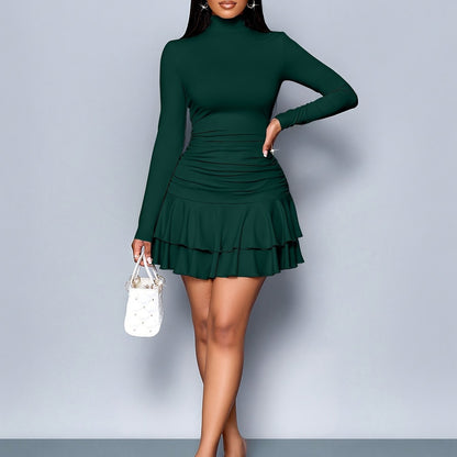 Camille – Schwarzes Minikleid mit Rüschen