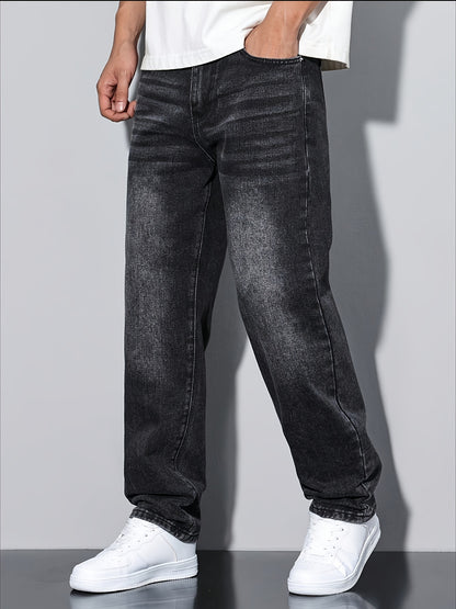 Nico – Gerade Schnitt Jeans in Stone Grey