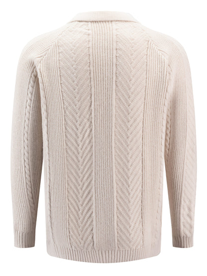 Adrian – Strukturierter Strick-Polo-Pullover