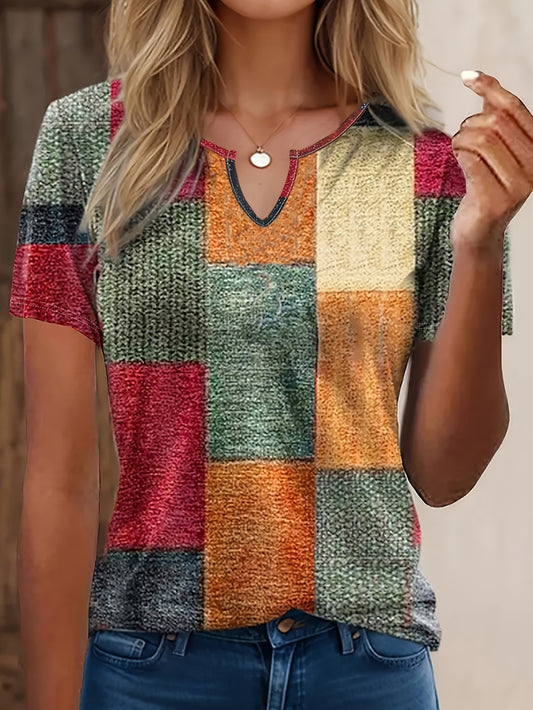 Mira – Kariertes Print-Tee
