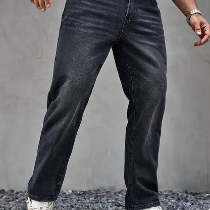 Nico – Gerade Schnitt Jeans in Stone Grey