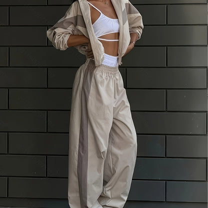Liora – Farbkontrast Set mit Top & Hose
