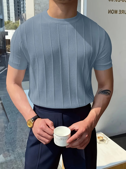 Nerio – Sommerpullover mit Rundhalsausschnitt in Olivgrün