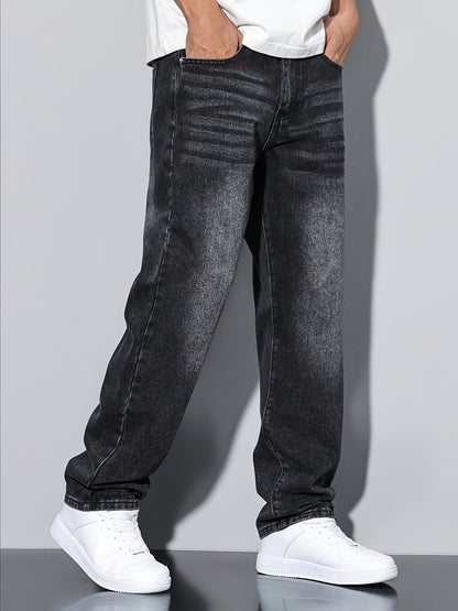 Nico – Gerade Schnitt Jeans in Stone Grey