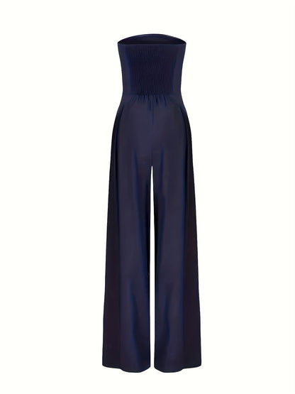 Amalia – Trägerloser Jumpsuit mit weitem Bein