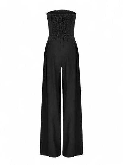 Amalia – Trägerloser Jumpsuit mit weitem Bein